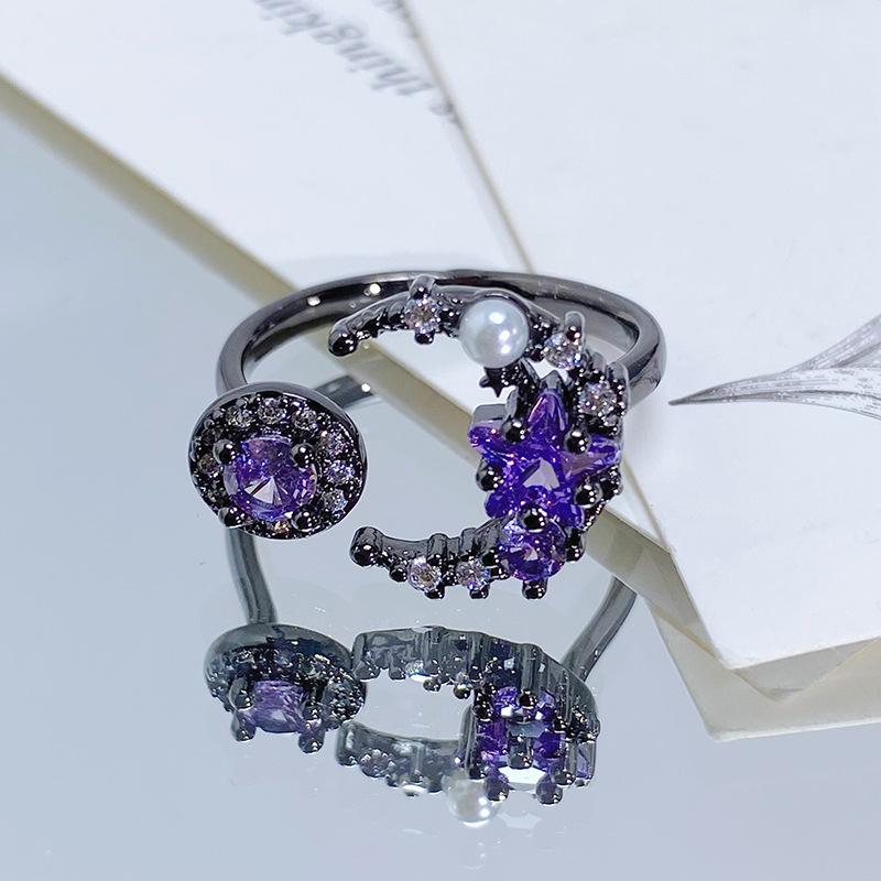 Halloween Retro Dark Spider Crow Open Ring Personality Niche Punk Stacking Wearing Trendy Cool Ring Girl