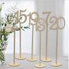 10Pcs Fashion Wooden Wedding Party Supplies Holder Table Number Figure Card Digital Seat Decoration