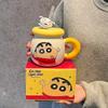 Crayon Xiaoxin Mug Birthday Gift Girls Practical Ceramic Cup With Lid Breakfast Milk Couple Cup Souvenir