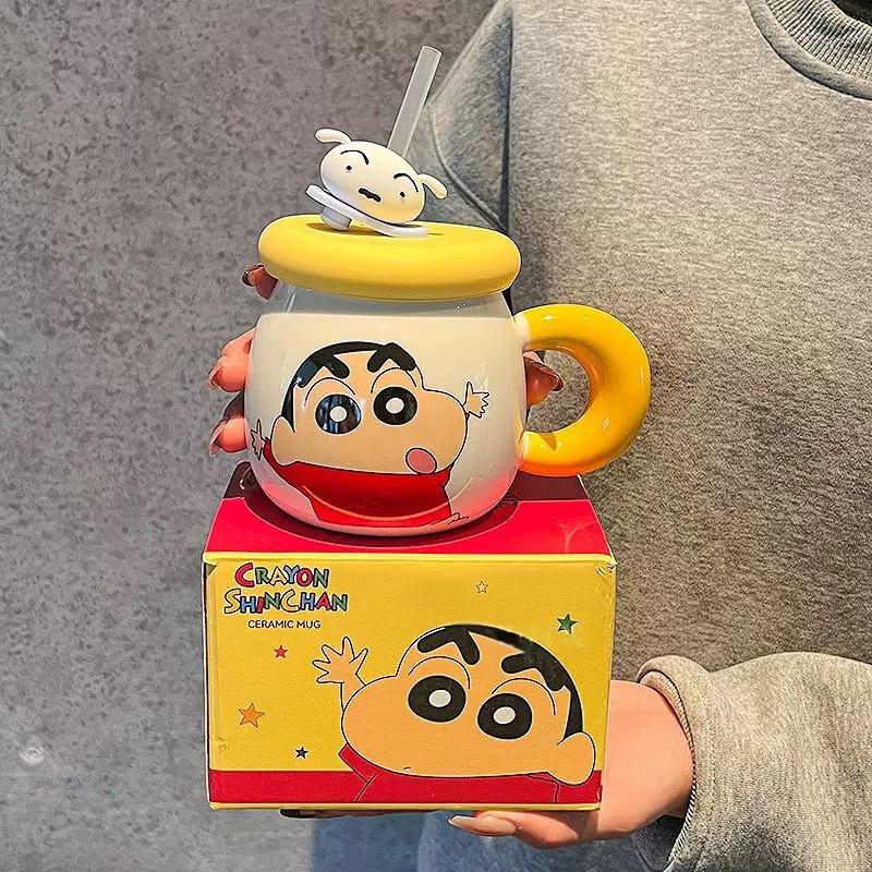 Crayon Xiaoxin Mug Birthday Gift Girls Practical Ceramic Cup With Lid Breakfast Milk Couple Cup Souvenir