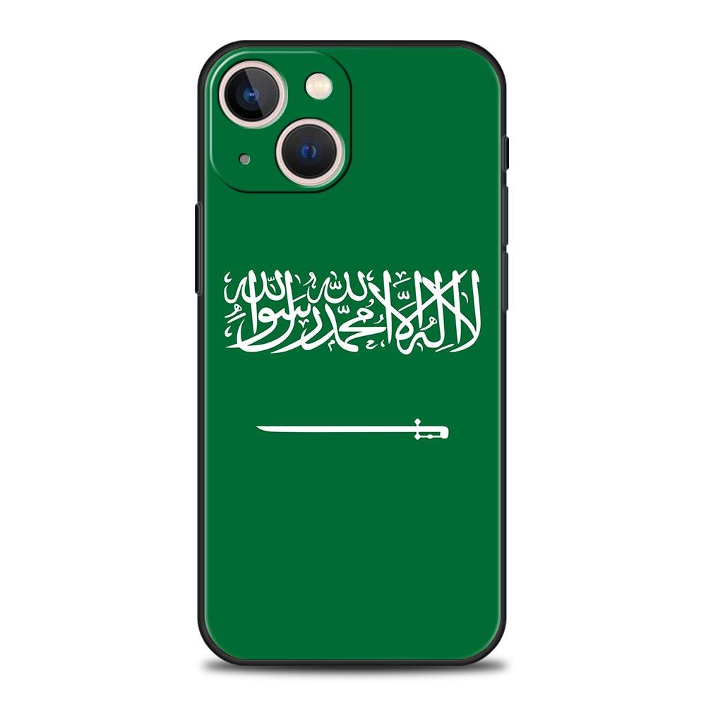 Чехол для телефона с флагом Королевства Саудовская Аравия для iPhone 16 13 15 14 12 11 Pro MAX XR X SE XS 7 8 Plus Мягкий корпус из ТПУ