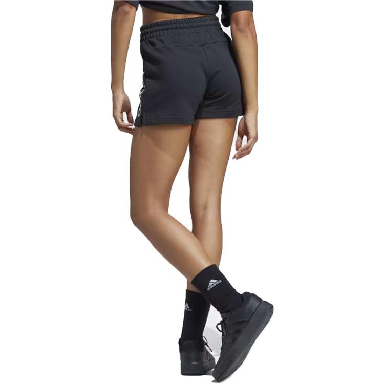 adidas Шорты Essentials Linear из французского терри для женщин Черные IC4442
