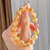 Autumn And Winter New 10Mm Natural Strawberry Crystal Caramel Honey Citrine Bracelet Bracelet