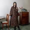 Laengsseon Ls_Шоколадное платье с длинным рукавом_Коричневый