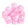 10pcs Six Sided 15mm Game Dices Transparent Cube Round Corner Portable Table Playing Games