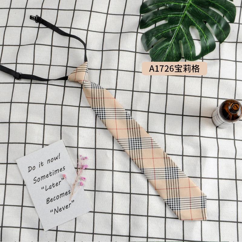 Small Tie Male and Female Students College Style Lazy Plaid Harajuku Trend Japanese JK Uniform