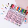 12 Colors Nail Art Pen Set Gel Painting Liner Pen Waterproof Quick Dry DIY Nail Marker Graffiti Dot Gel Pencil for Home Salon