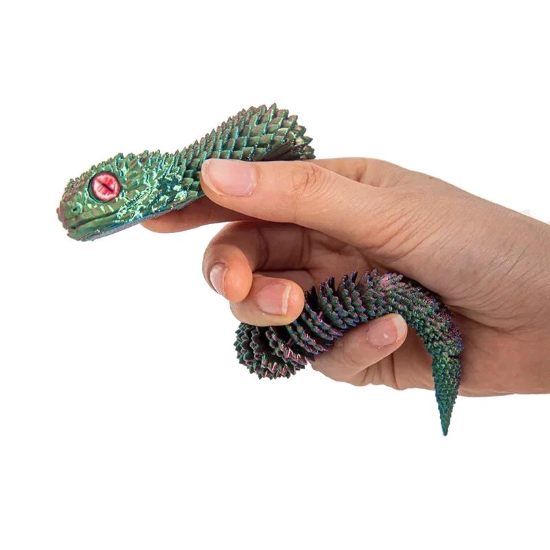 30 см 3D-печатная фигурка змеи 3D-печатные животные настольные аксессуары декор комнаты офисный стол забавный орнамент на тему года змеи