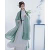 Chinese Wei And Jin Dynasties Style Hanfu Women's Suit Lady Wide Sleeves Cross Collar And Skirt