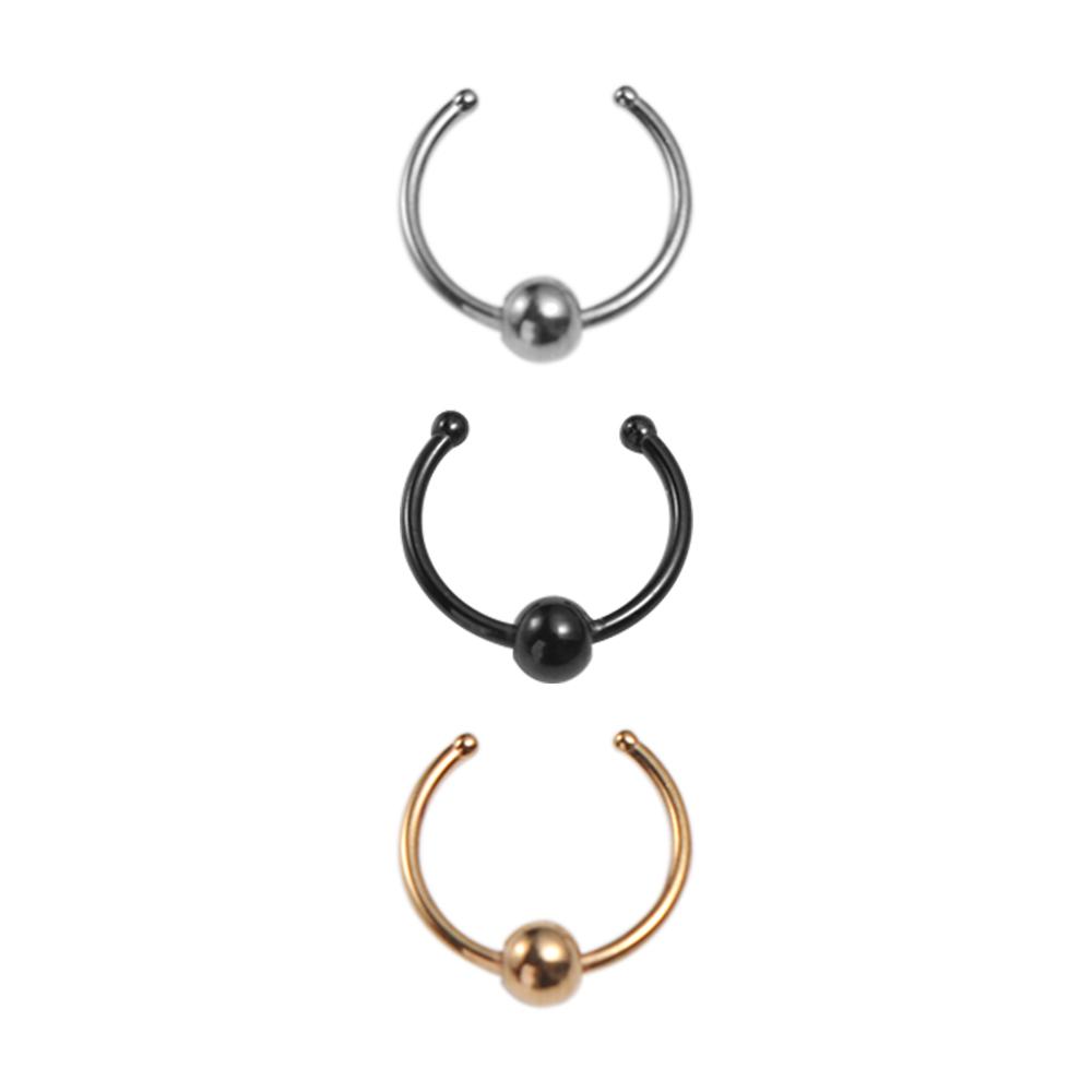 Непирсинг Поддельные Кольца для носовой перегородки Бусины Панк Вечеринка