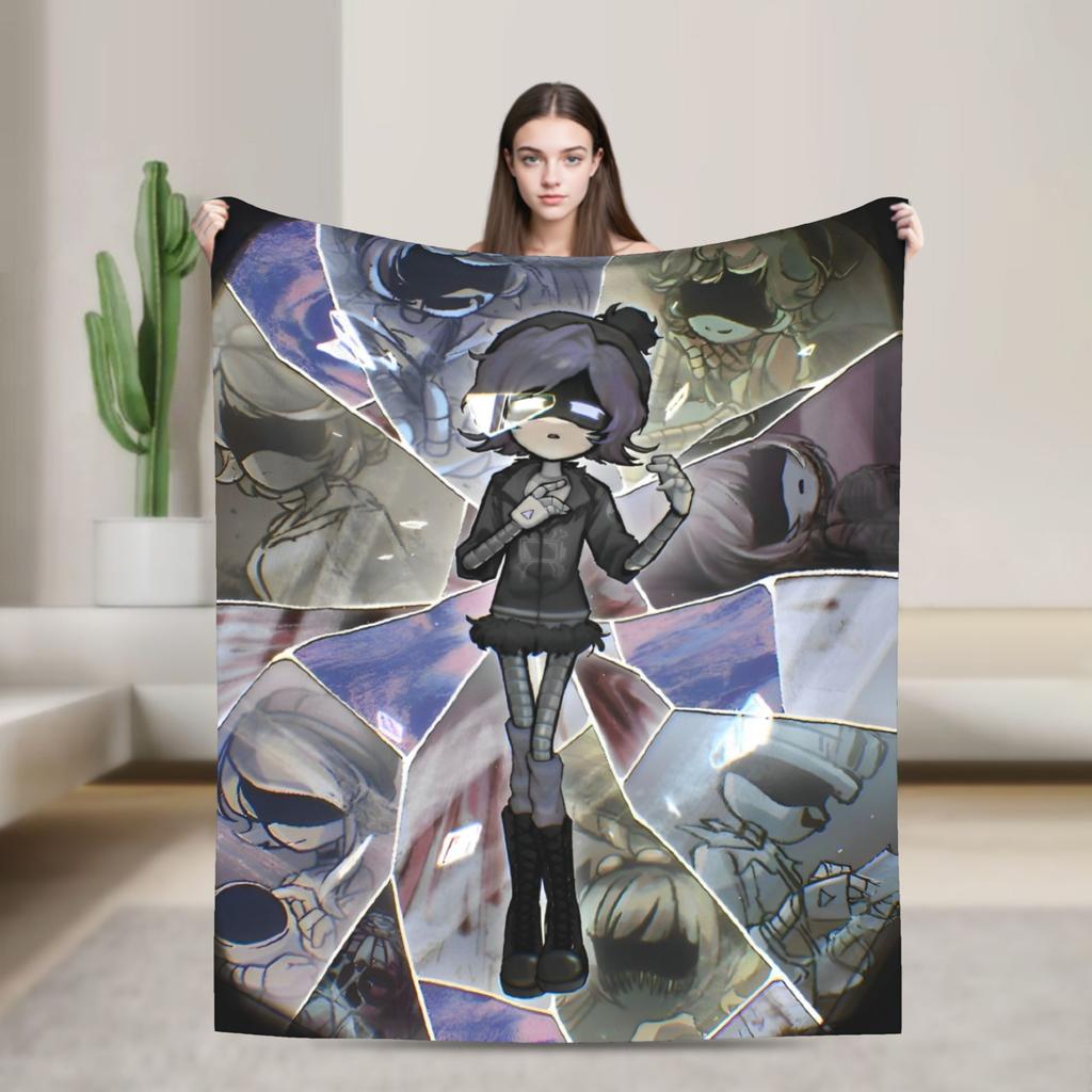 Murder Drones Blanket Uzi Doorman Wool Funny Breathable Throw Blanket for Bedspread Winter