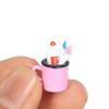 1/12 Dollhouse Simulation Toothpaste Toothbrush Cup Set Dollhouse Mini Bathroom Decoration Dolls House Furniture Accessories