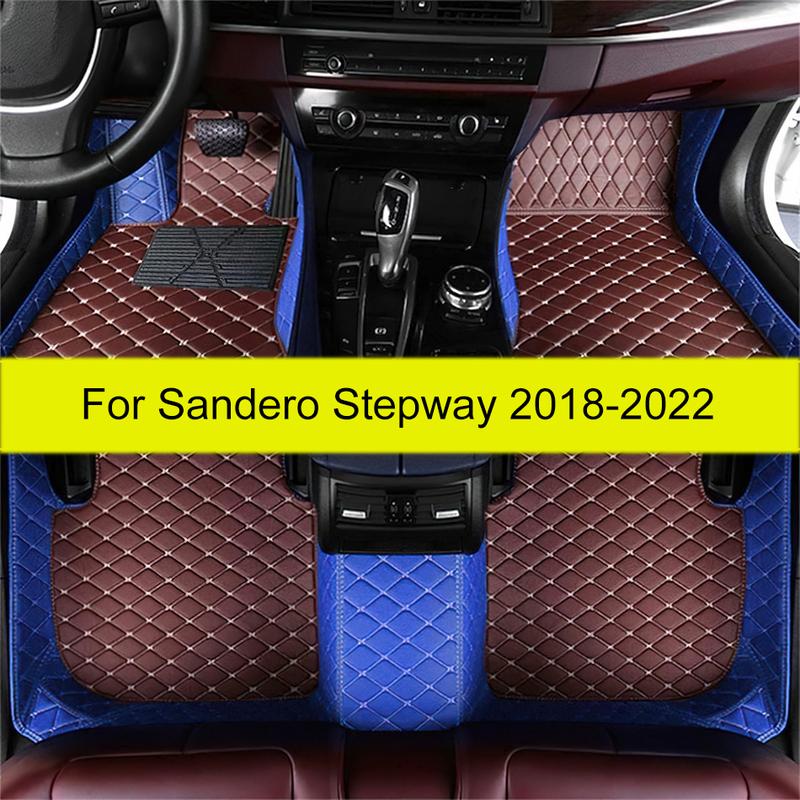 Автомобильные коврики подходят для Dacia Sandero Stepway 2018 Аксессуары для салона автомобиля Кожаные ковры Коврики Коврики для ног