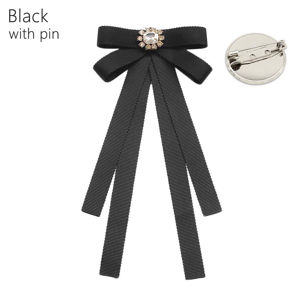Простой узкий ленточный галстук-бабочка с бриллиантами в университетском стиле, галстук на шею, женский, мужской, аксессуар для формальной одежды