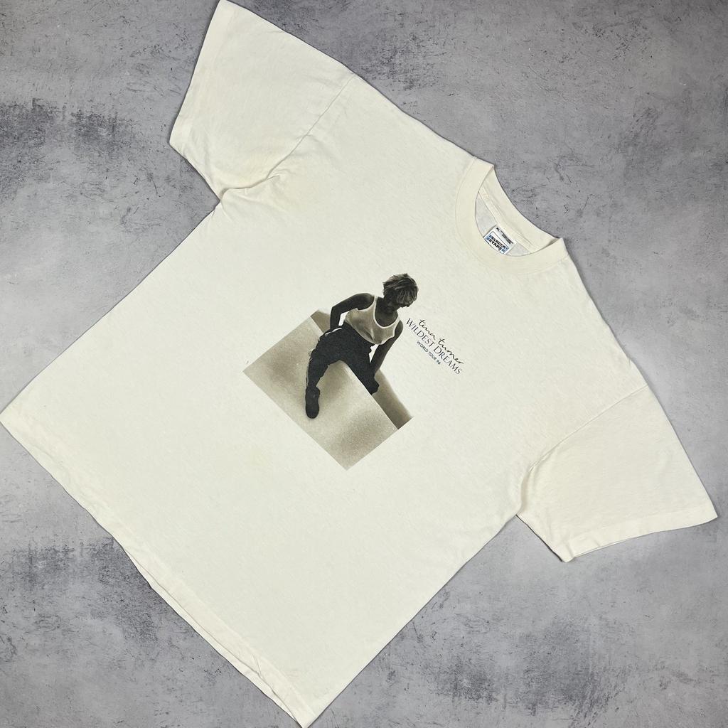 Vintage Tina Turner Wildest Dream Tour Short Sleeve T Shirt 1996 White Size XL