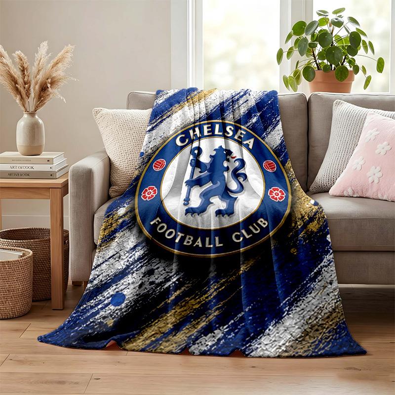 Chelsea FC blanket Flannel Blanket Soft Cozy Plush Throw for Sofa Bed Lightweight Home Decoration