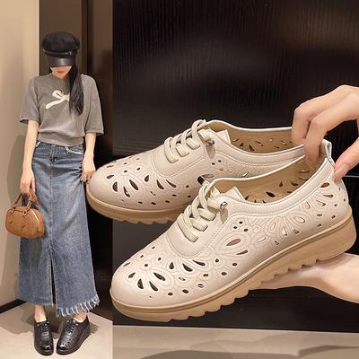 Кожаные летние лоферы женские повседневные туфли мокасины с мягким острым носком женская обувь женские балетки бежевые