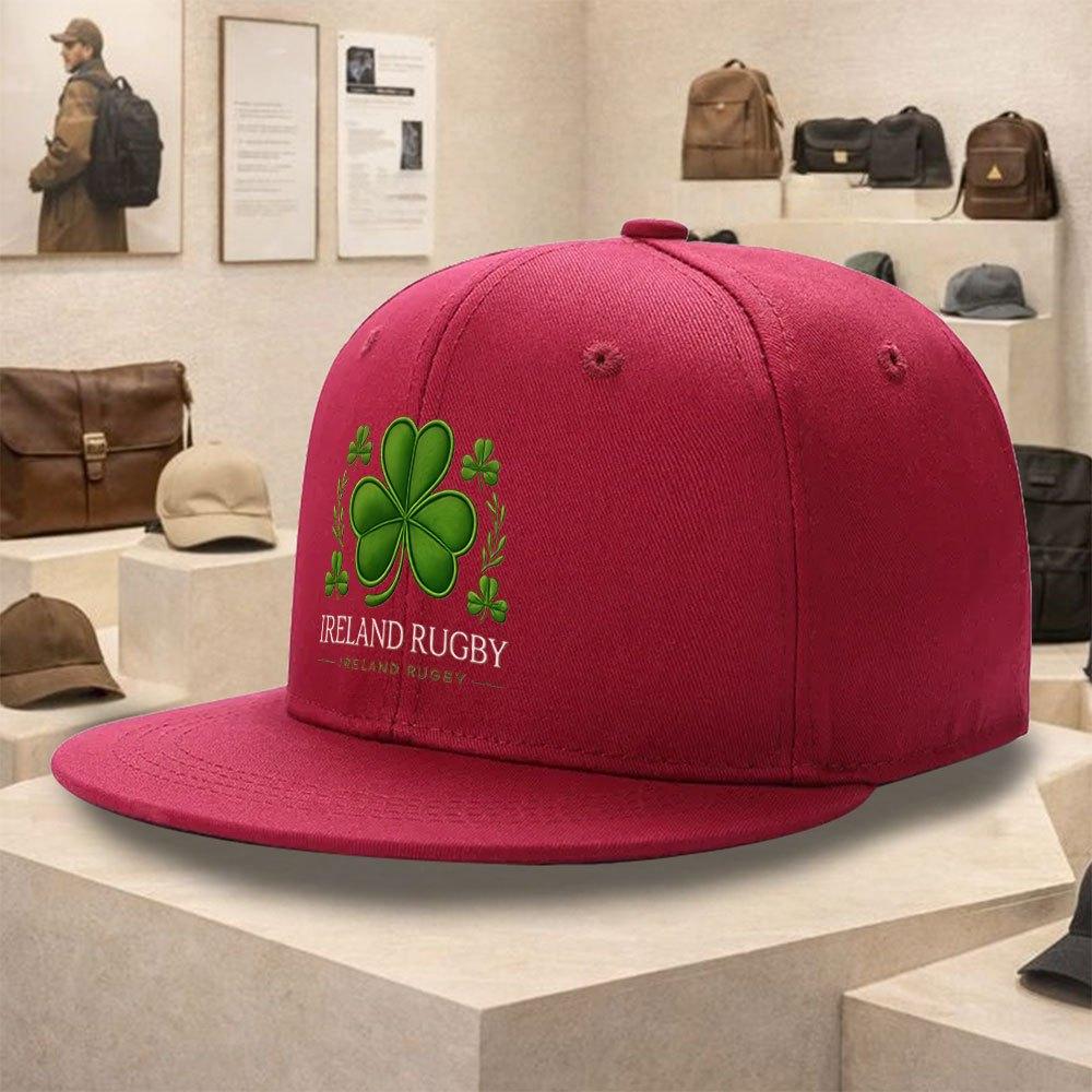 Ireland Rugby Shamrock Flat Brim Hip Hop Baseball Cap Polyester Snapback Unisex Casual Street Style