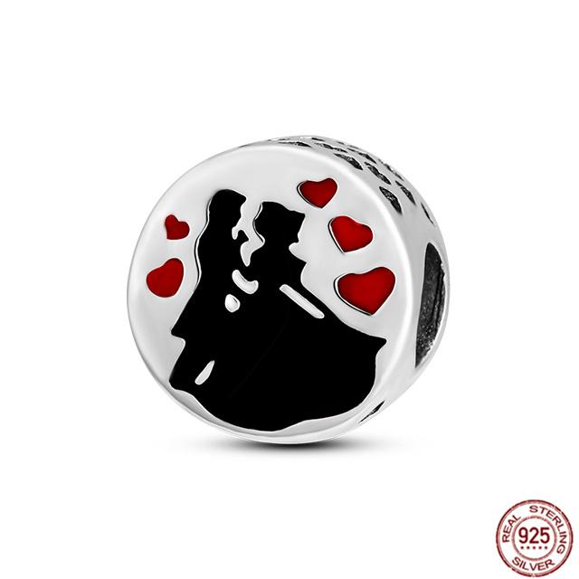 Подходят оригинальные браслеты, подвески, ювелирные изделия, новые S925 стерлингового серебра, сверкающие бусины камеры, семейное дерево, воздушный шар, щенок, кошка, кулон