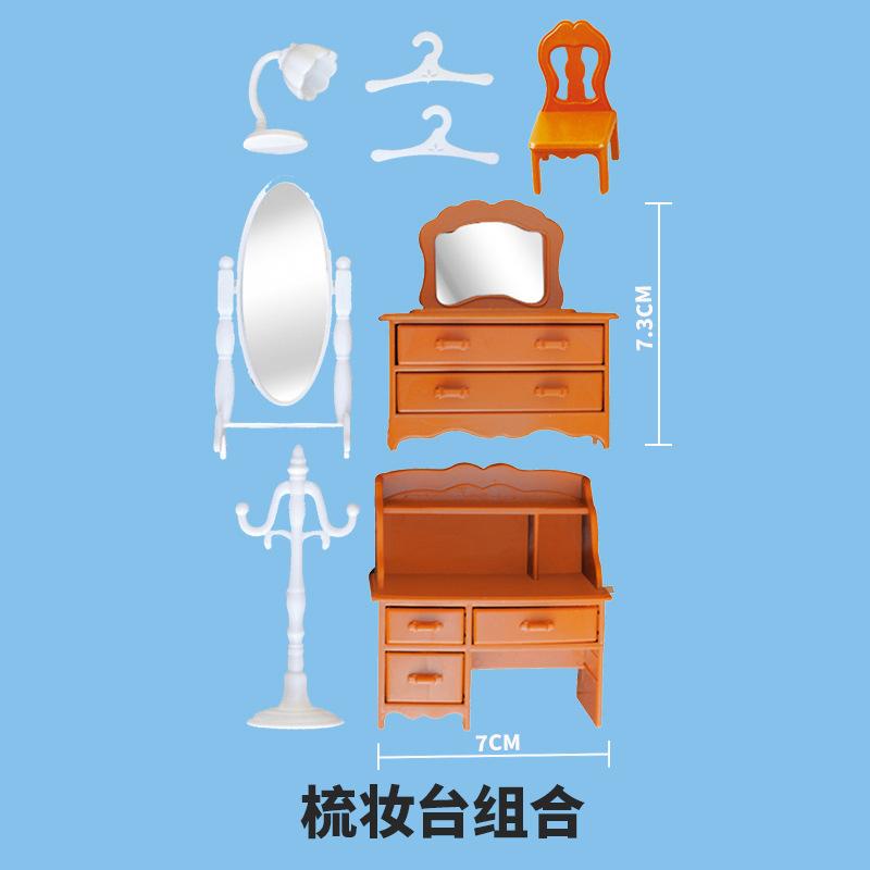 Miniature Items Dollhouse Furniture Accessories Living Room Bedroom Supermarket Shopping Games Family Interaction Doll Kids Toys