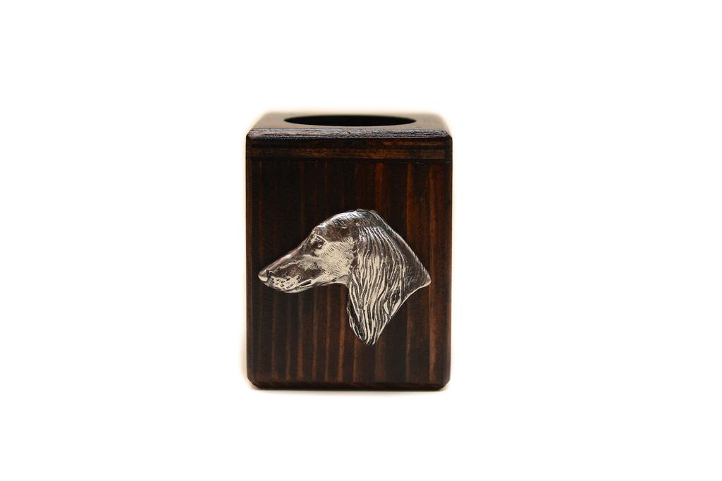 Saluki, Persian Greyhound, Arabian hound – Wooden candle holder with a dog, a unique souvenir after losing a dog | Art-Dog