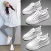 Женские кроссовки на толстой подошве, спортивные белые туфли, новая весенняя обувь для увеличения роста, универсальная повседневная обувь для студентов, детская обувь