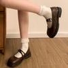 Модные черные туфли на плоской подошве в стиле ретро для женщин, новые весенне-осенние юбки 2025 года, французские туфли Мэри Джейн