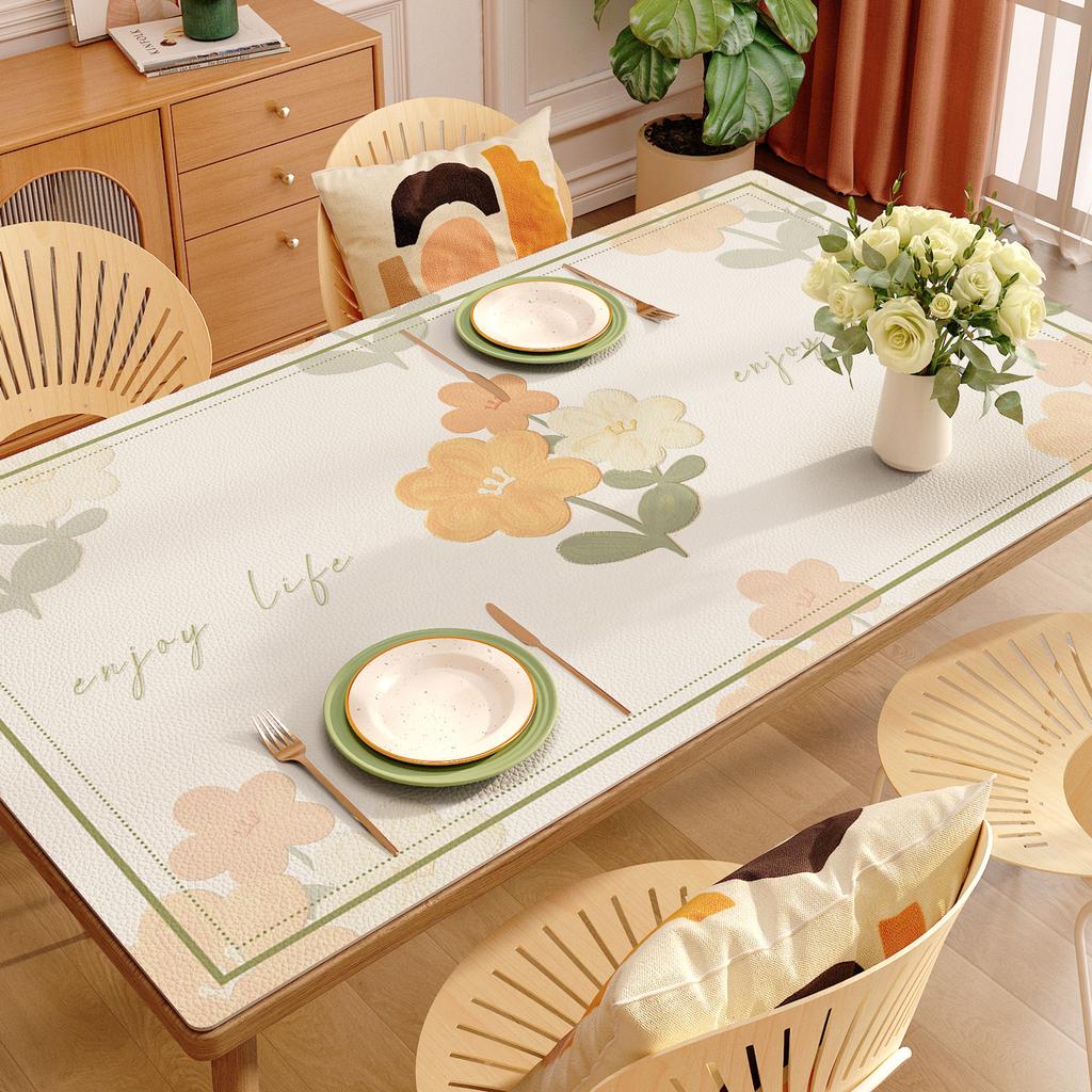 Кожаный водонепроницаемый, маслостойкий, не требующий стирки и пыленепроницаемый настольный коврик Настольный коврик Настольный коврик Скатерть Скатерть