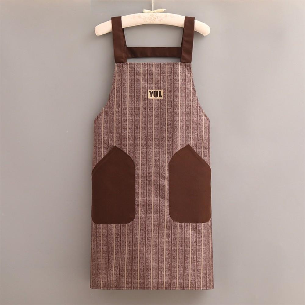 New Waterproof Apron Stain-Resistant Oil-Proof Kitchen Smock Sleeveless Simple Hotel Restaurant Chef Barbecue Apron