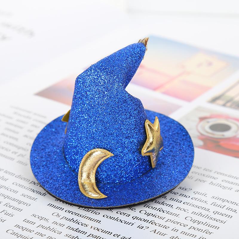 Halloween Crooked Hat Hairpin Show Party Top Hat Props Diy Witch Hat Small Pointed Hat Blank Hair Accessories