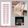 Fake Nails, Short Round, No Glue, 24 Pieces