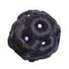 9 Flowers Faux Crystal Synthetic Bun Elastic Bridal Hair Extension Donut Chignon