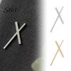 Double-bar Crossed Brooch 2Pcs Men Suit Brooch, X-Shaped Lapel Pin with Safety Pin, Zinc Oxidization Resistant Alloy Electroplated Metal Badge