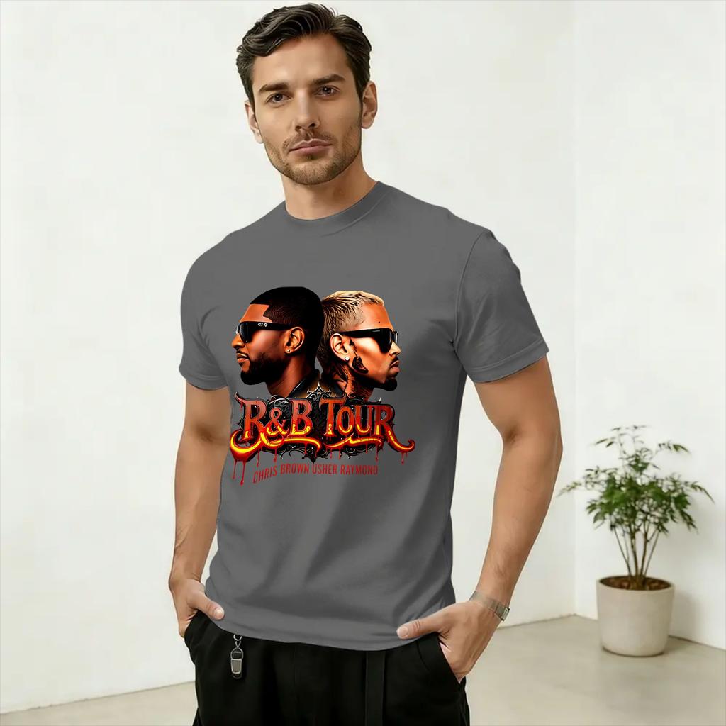 Raymond Brown RB Tour 2026 Concert T Shirt Summer T Shirts Unisex 100 Cotton Crew Neck Plus Size Clothing Short Sleeve Tshirt