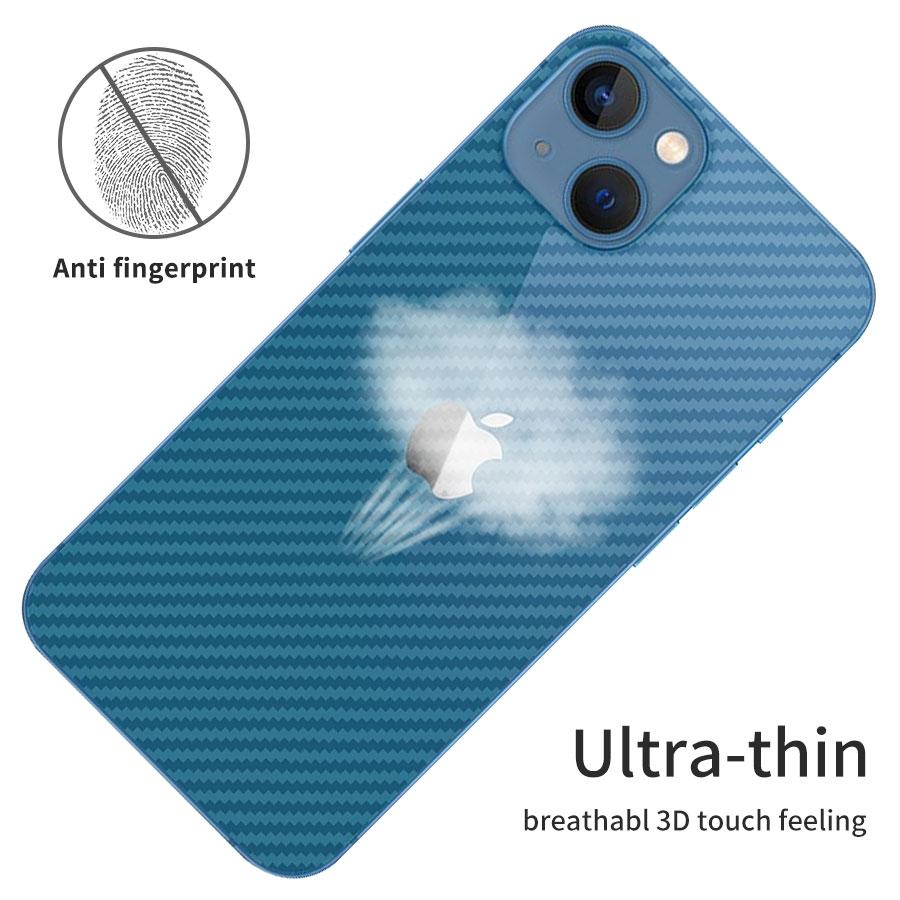 5 шт. Пленка-наклейка из углеродного волокна для заднего экрана для iPhone 11 12 13 mini 14 15 16 17 Pro Max X XR XS XS Max SE 2020 6 6s 7 8 Plus
