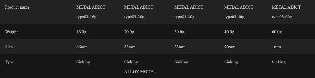 Little Jack Metal Jig Metal Adict 03 Alloy 83mm 20 Grams 08 (7887)