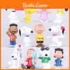 Очаровательный набор из 12 фигурок Peanuts Чарли Браун Снупи Люси Франклин для украшения торта