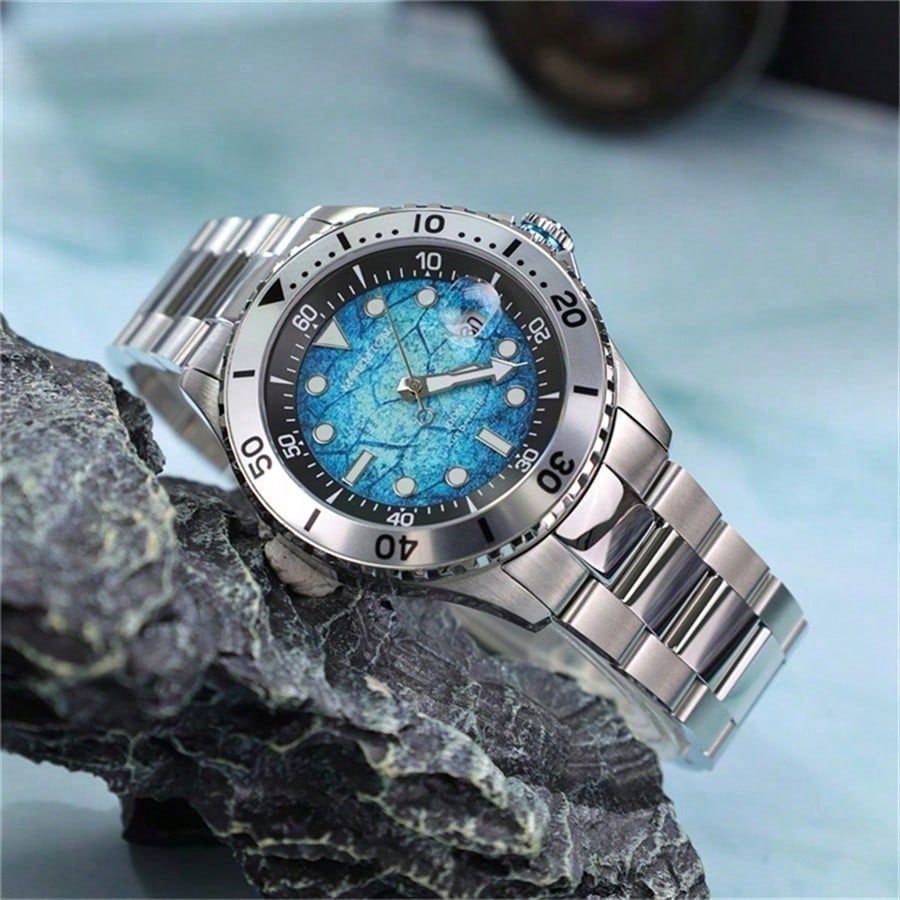 MOEMTON Мужские механические дайверские часы Стальные 100м M126.BSSA01