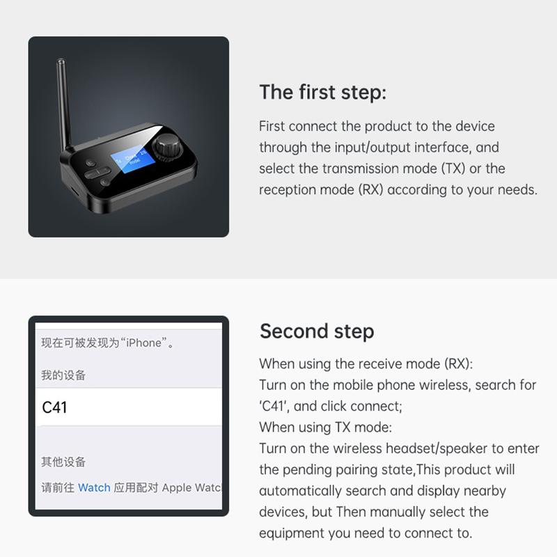 Многофункциональный Bluetooth аудио передатчик приемник 3,5 мм AUX оптический коаксиальный стерео беспроводной адаптер ЦАП-конвертер для ТВ-ПК