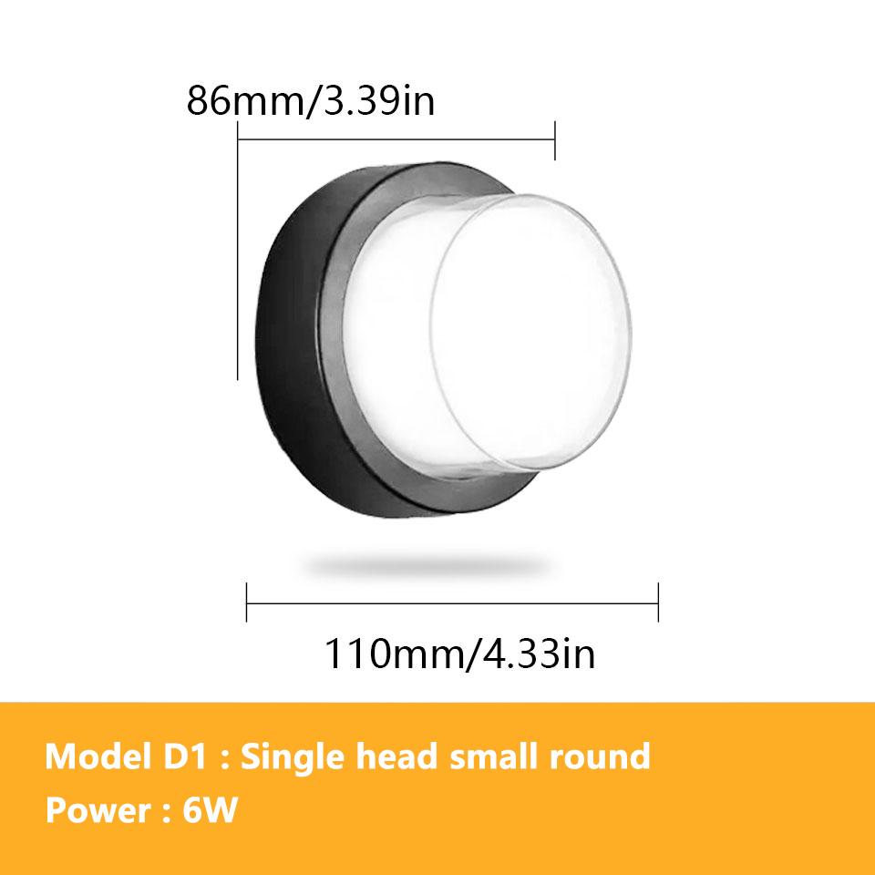 6 Вт 12 Вт Водонепроницаемый светодиодный настенный светильник IP66 для внутреннего и наружного использования, с радарным датчиком движения, для крыльца, домашний бра, декоративное освещение