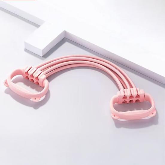 Регулируемая эластичная лента-восьмерка для рук и плеч, эластичный фитнес-ремень с 6 трубками для силовых тренировок, противоскользящий жгут сопротивления для мужчин и женщин