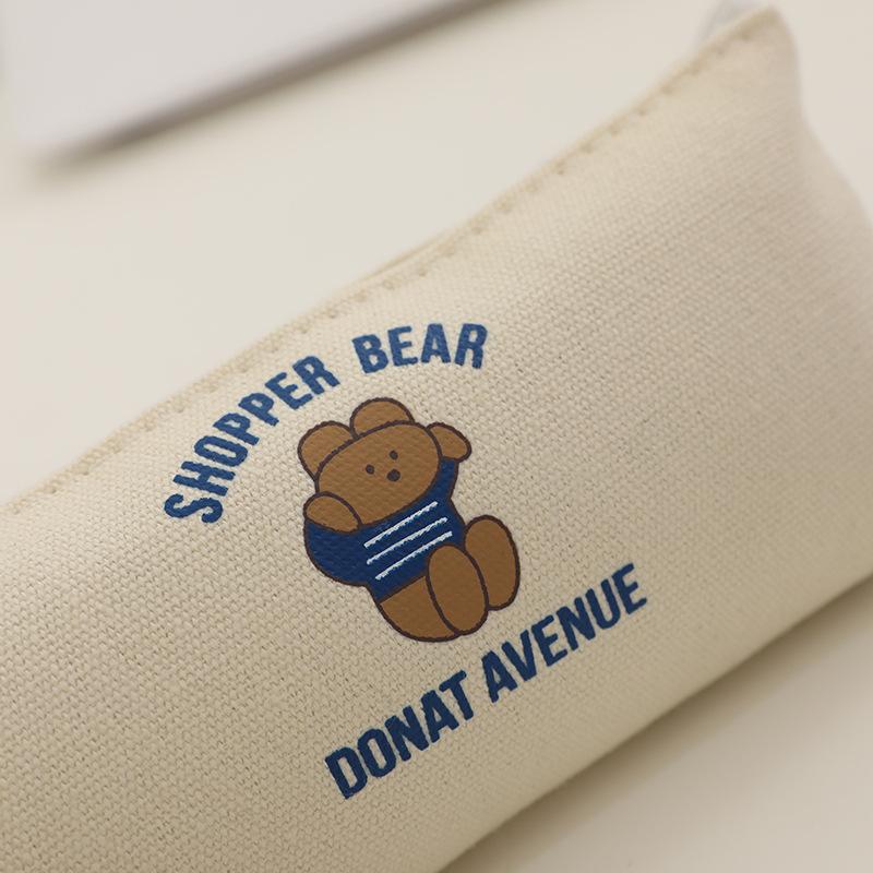 Простой мультяшный значок пенал повседневный милый портативный девушка канцелярские принадлежности ручка сумка для школы принадлежности для макияжа