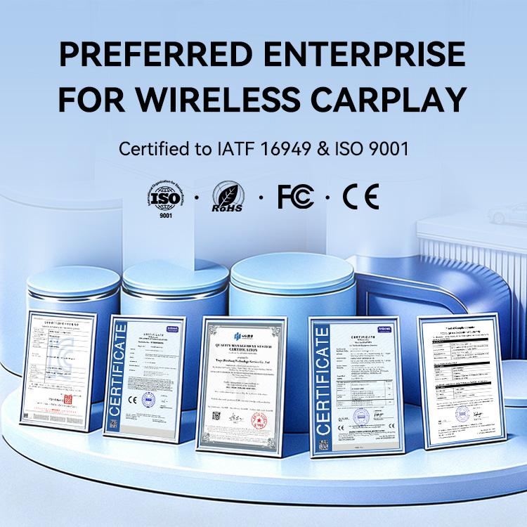 Mini Ultra Wireless CarPlay Adapter LED Indicator Auto Pairing Apple Car With Wired Car Play Android Auto for Carlinkit Supplier