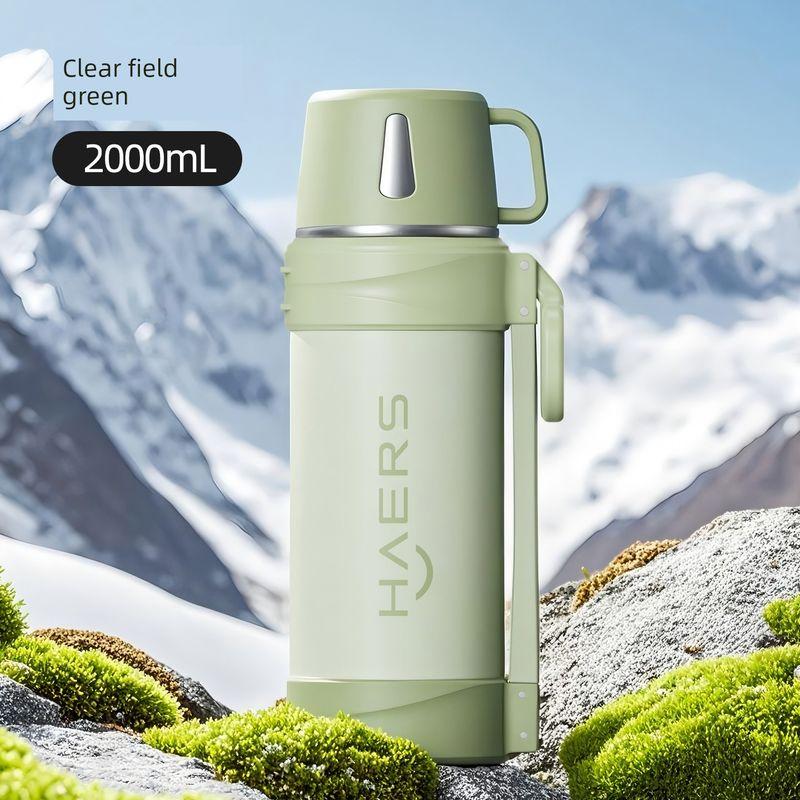 Hals Insulated Kettle for Outdoor Use, Car Travel, Stainless Steel Water Bottle, Large Capacity Thermos, Hot Water Bottle, 2025 New Model