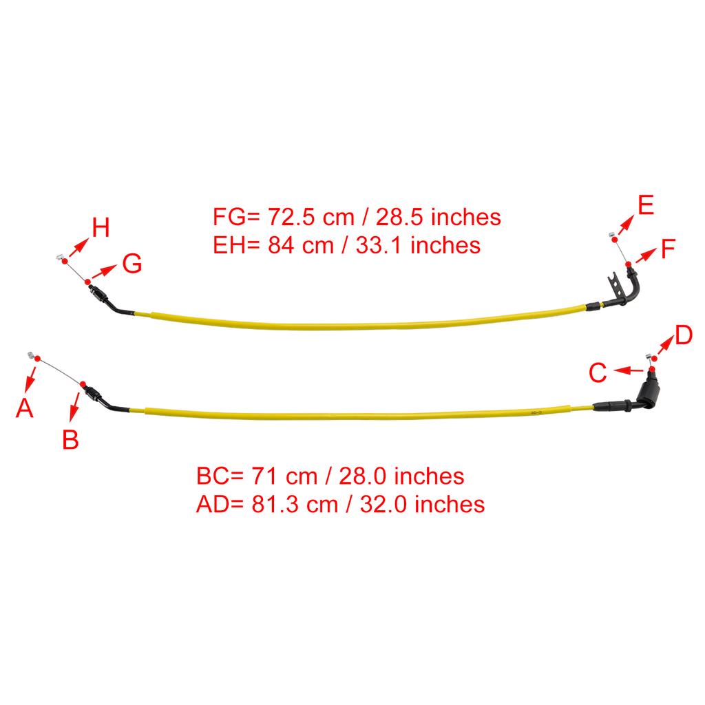 Throttle Cable Wire for Suzuki GSXR600 GSXR750 2011-2023 Yellow