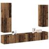 VidaXL Wall-Mounted TV Unit Set 4 Pcs Old Wood Engineered Wood, TV Stand, Media Unit, TV Console, Furniture 3329153