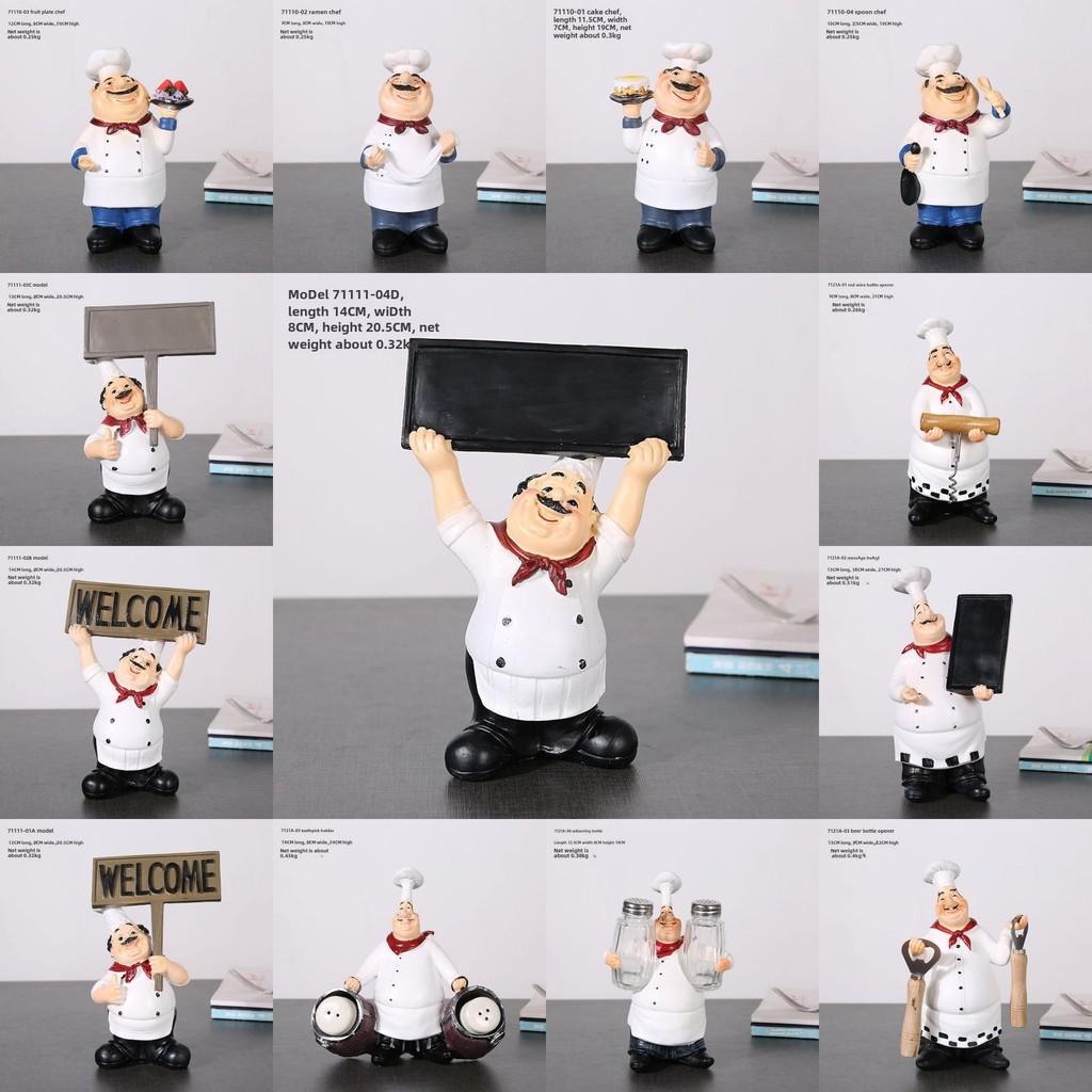 Смола Фигурка Шеф-повара в Европейском Стиле Для Домашнего Декора, Украшение для Торговой Точки, Кофейного Столика