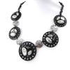 [H9049] - Designer Necklace 'Carmen' Gray Black