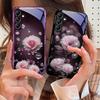 Цветок Росы Белый Для Samsung Galaxy A14 4G 20 30 52 20S 21S 22 A32 33 34 42 50 51 53 54 70 71 72 73 5G Стеклянный Чехол для Телефона