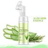 Aloe Moisturizing Facial Foam Cleanser Cleansing Brush Oil-control Face Scrub Blackhead Removal Shrink Pores